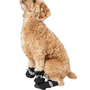 Justice Pet Reflective Booties, Black, Large